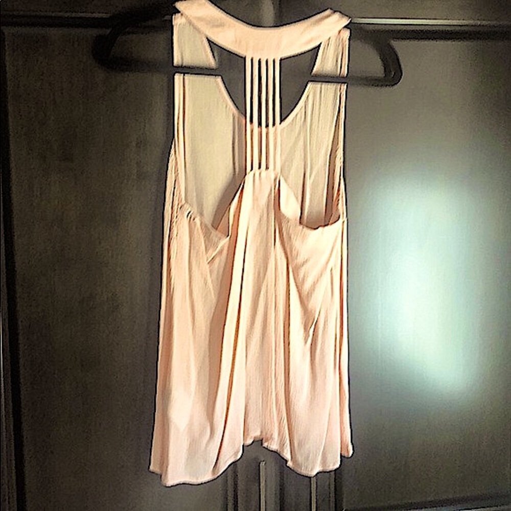 Blush strappy racerback tank top